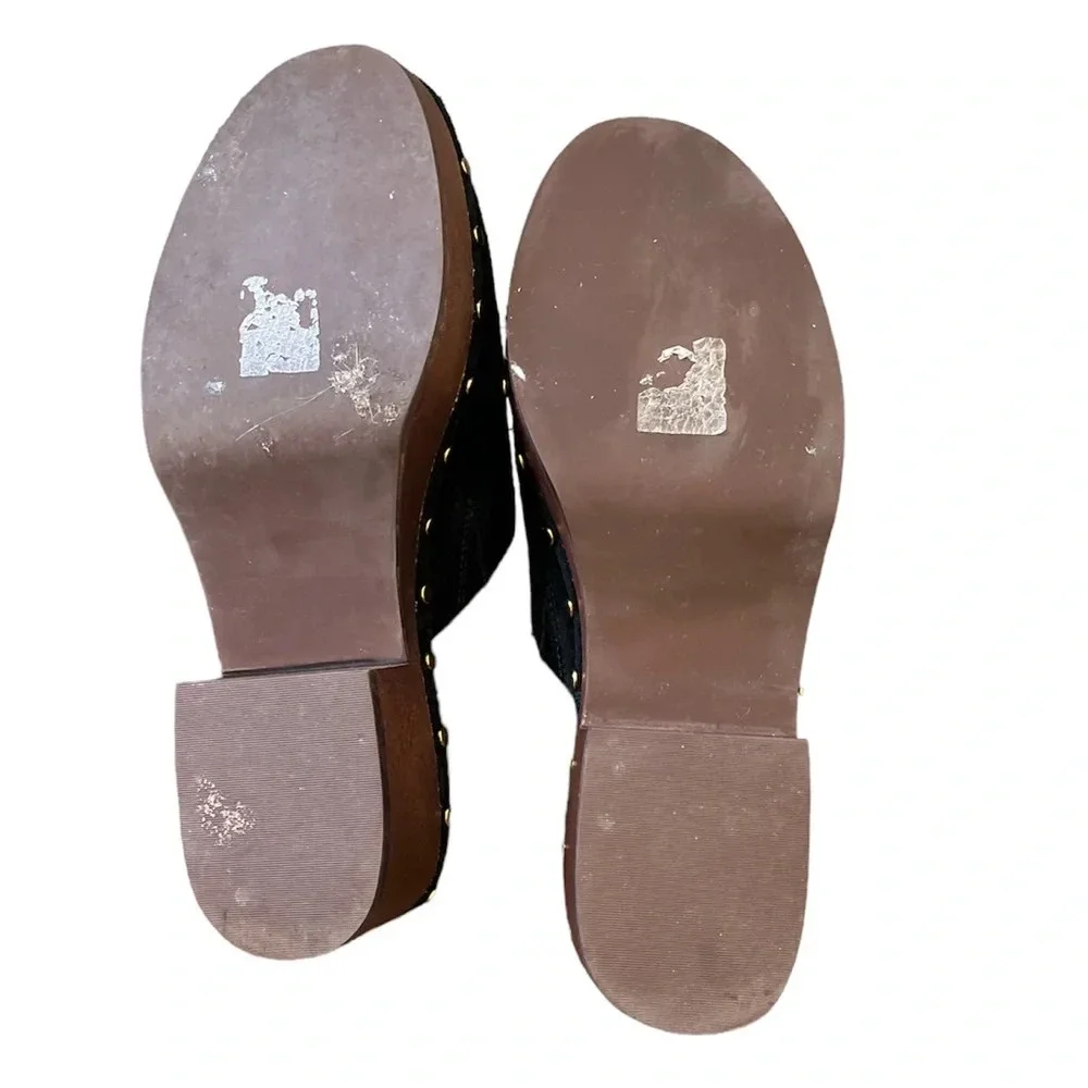 J. Crew Black Suede  Dakota Clogs size 7 - Picture 9 of 9